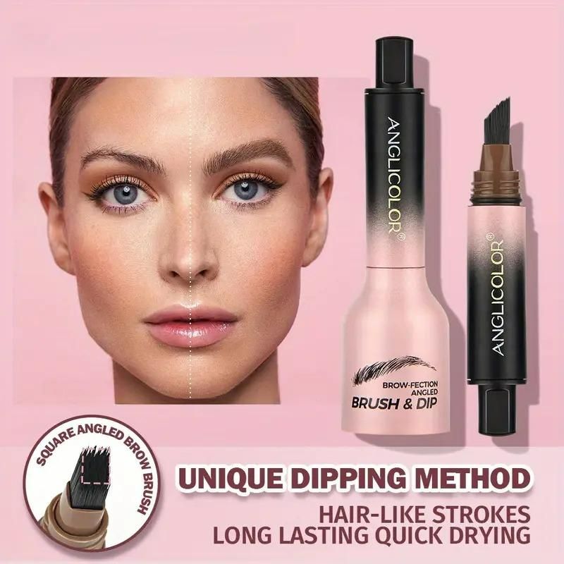 Angled Brush And Dip Liquid Eyebrow Gel